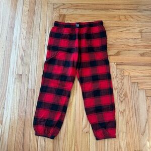 Mens Gap Red and Black Plaid Pajama Pants